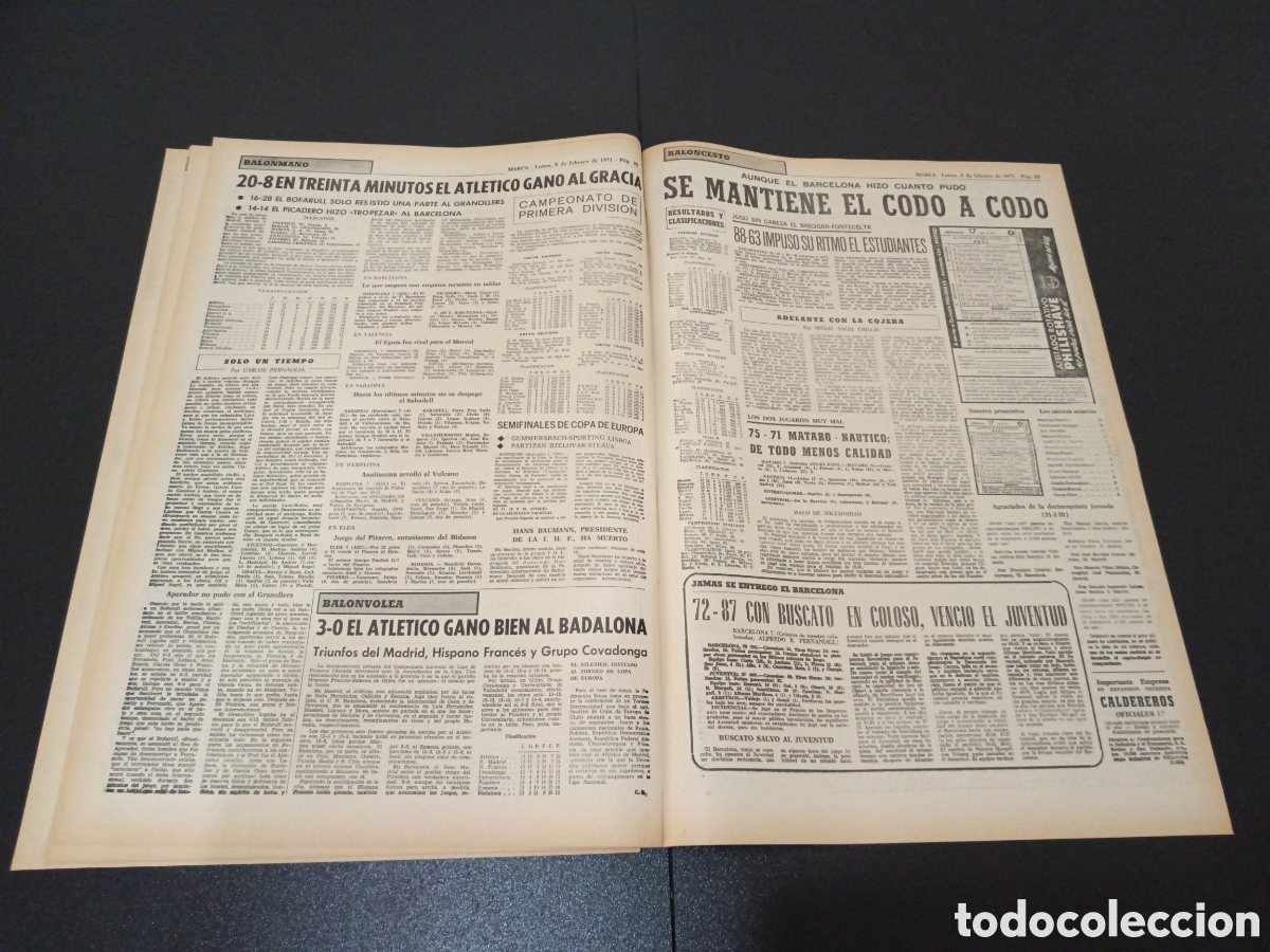 Coleccionismo deportivo: MARCA 08/02/1971 - Foto 12