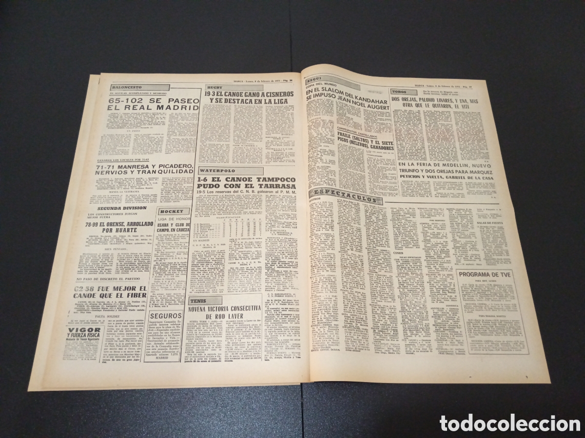 Coleccionismo deportivo: MARCA 08/02/1971 - Foto 13