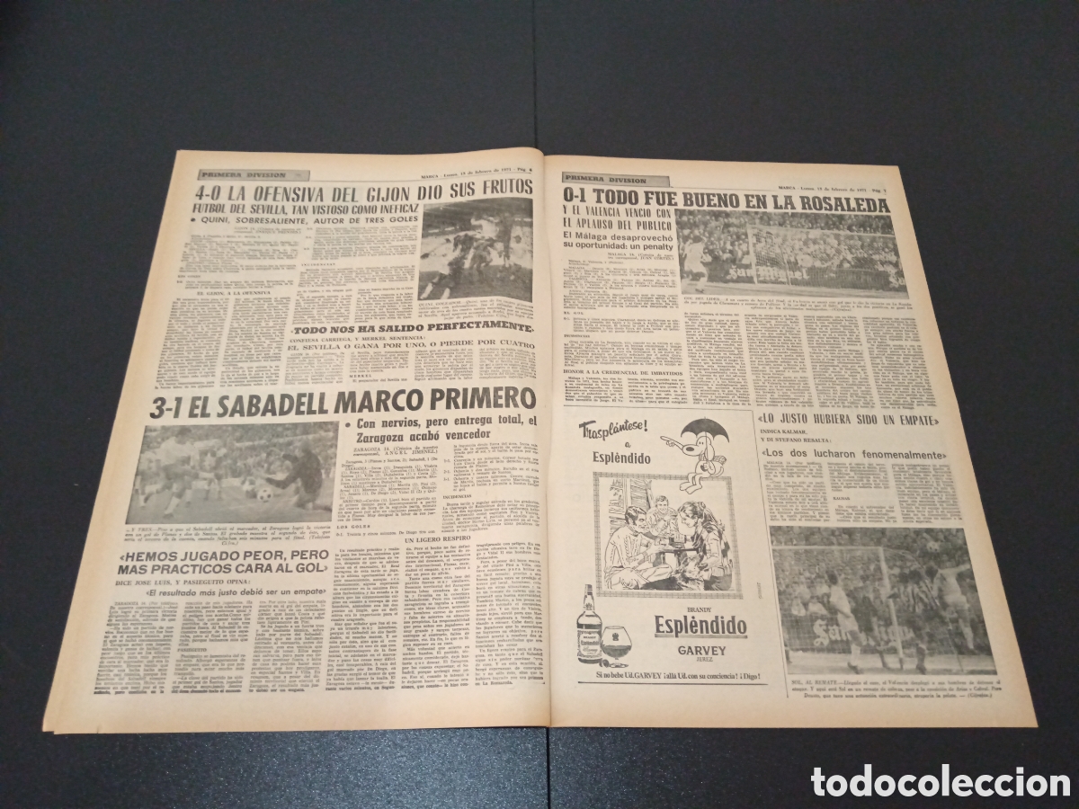 Coleccionismo deportivo: MARCA 15/02/1971 - Foto 4