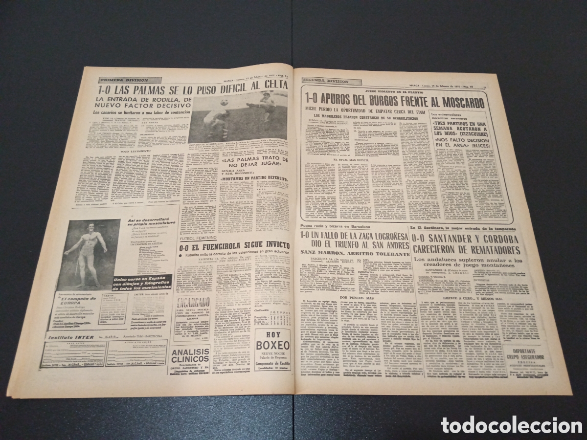 Coleccionismo deportivo: MARCA 15/02/1971 - Foto 7