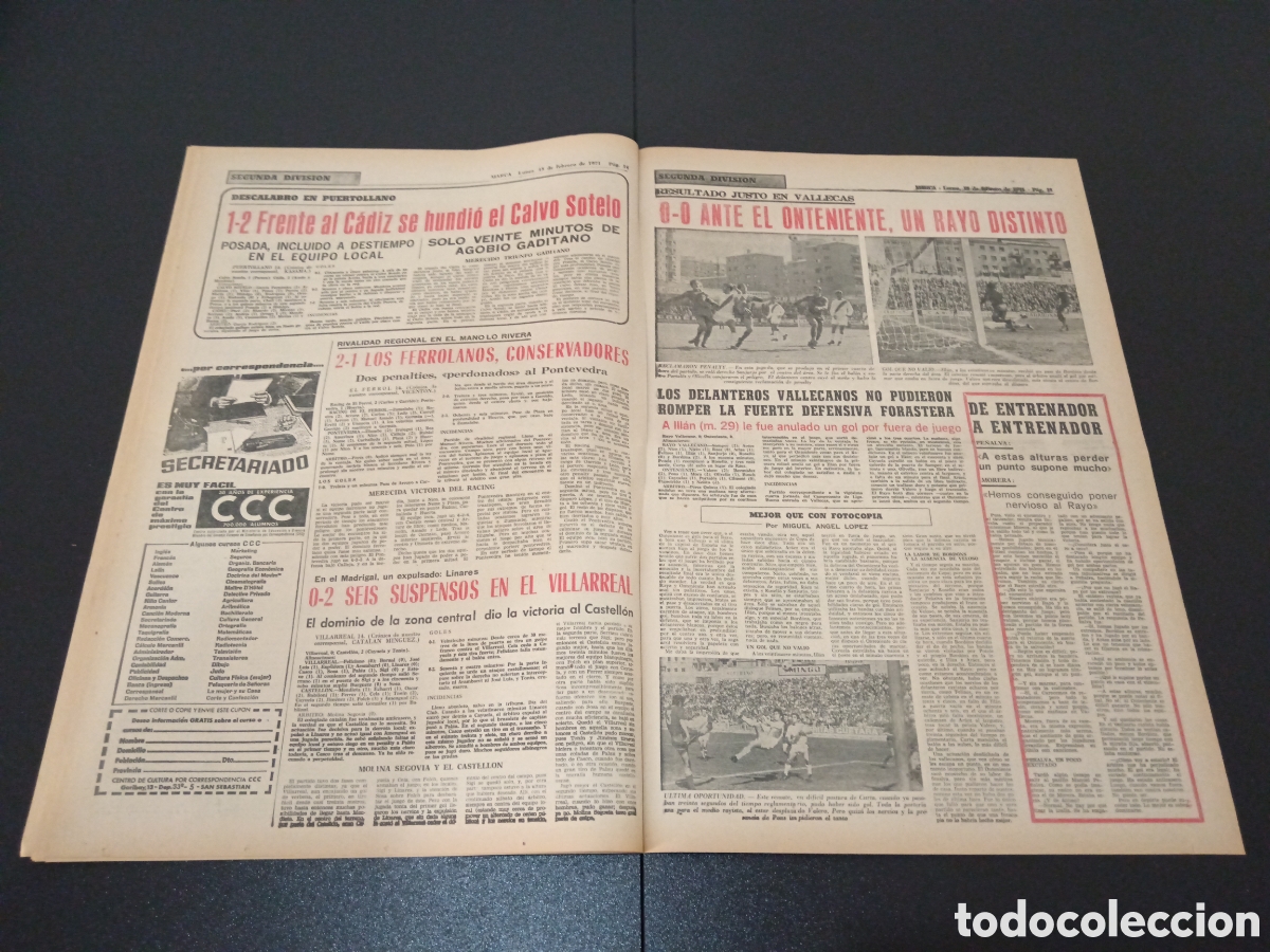 Coleccionismo deportivo: MARCA 15/02/1971 - Foto 8