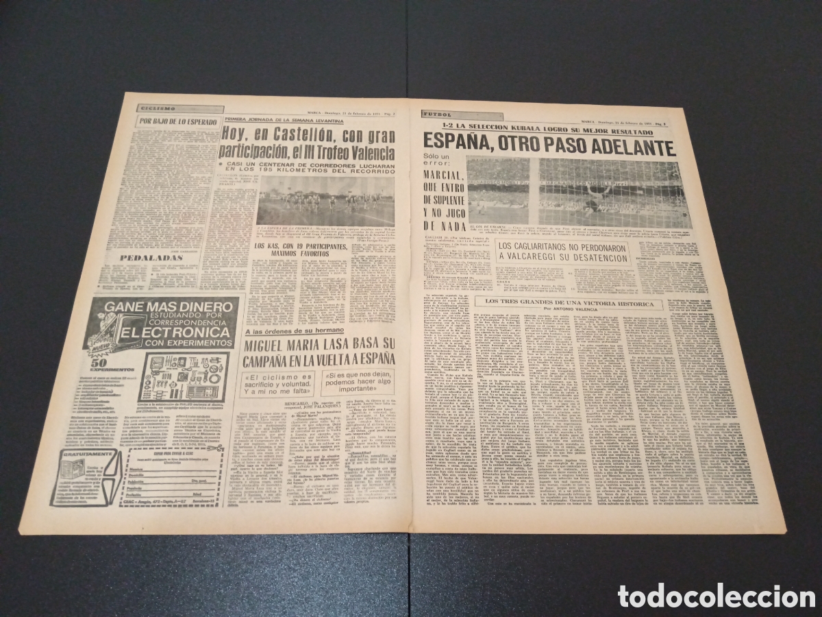 Coleccionismo deportivo: MARCA 21/02/1971 - Foto 2