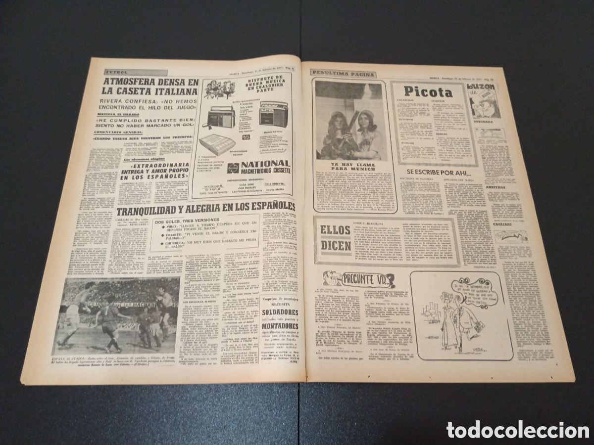 Coleccionismo deportivo: MARCA 21/02/1971 - Foto 4