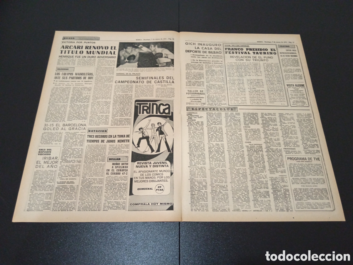 Coleccionismo deportivo: MARCA 07/03/1971 - Foto 6