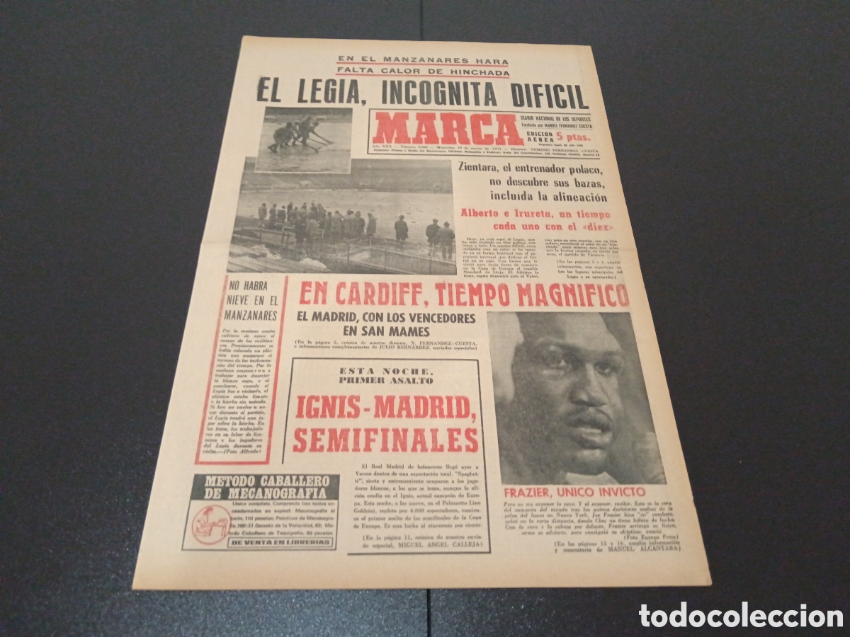 Collezionismo sportivo: MARCA 10/03/1971