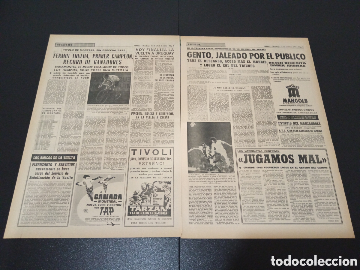 Coleccionismo deportivo: MARCA 11/04/1971 - Foto 2