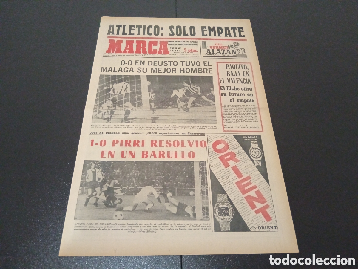 Coleccionismo deportivo: MARCA 11/04/1971 - Foto 1