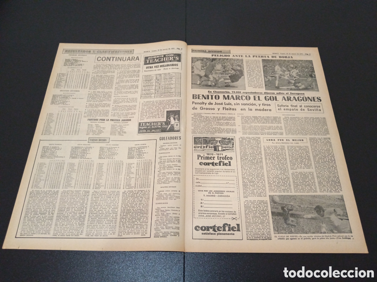 Coleccionismo deportivo: MARCA 15/03/1971 - Foto 2