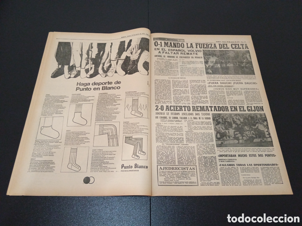 Coleccionismo deportivo: MARCA 15/03/1971 - Foto 6
