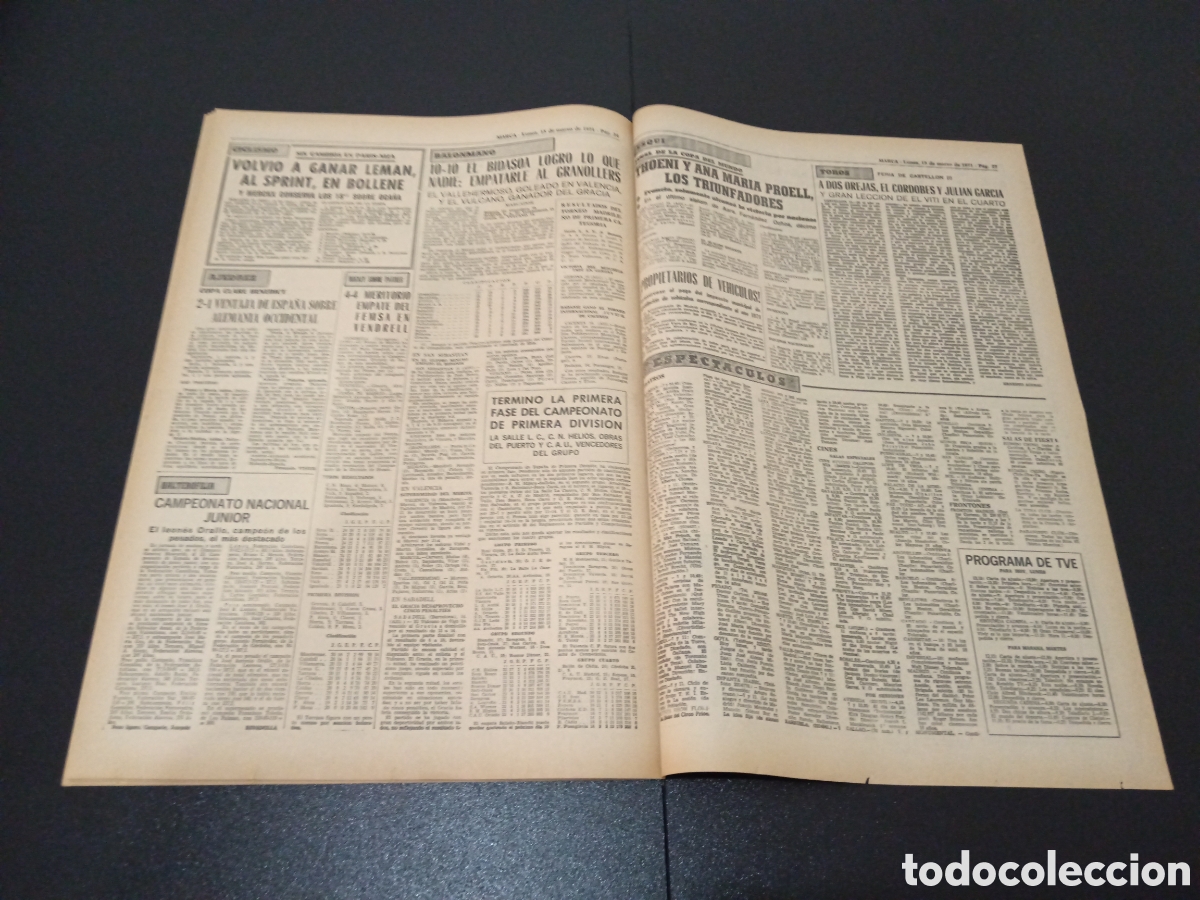 Coleccionismo deportivo: MARCA 15/03/1971 - Foto 13