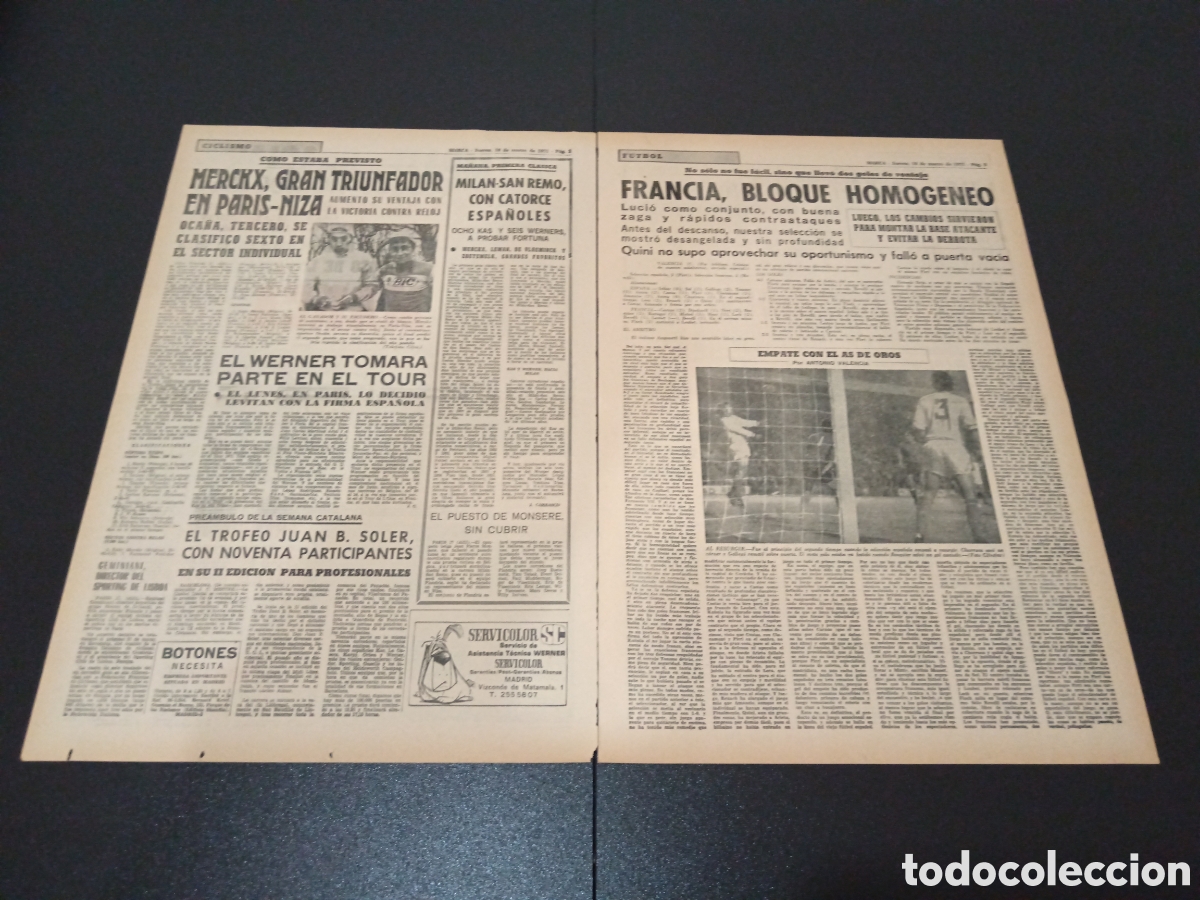 Coleccionismo deportivo: MARCA 18/03/1971 - Foto 2