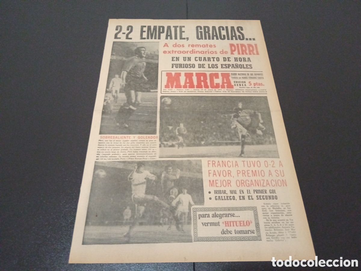 Coleccionismo deportivo: MARCA 18/03/1971 - Foto 1