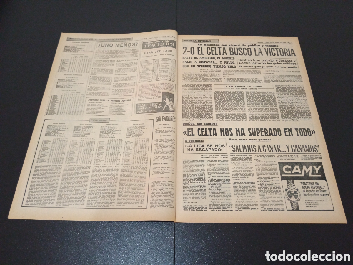 Coleccionismo deportivo: MARCA 22/03/1971 - Foto 2