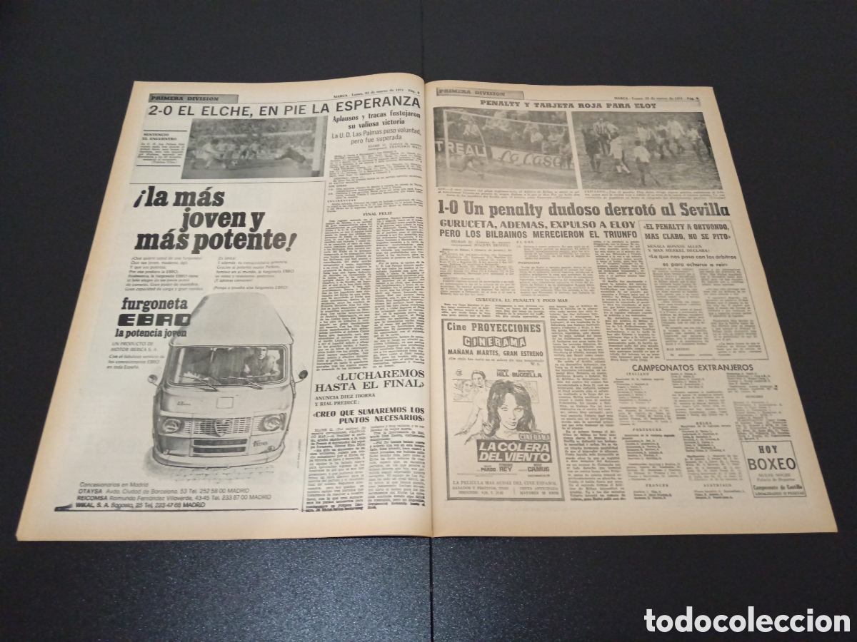 Coleccionismo deportivo: MARCA 22/03/1971 - Foto 5