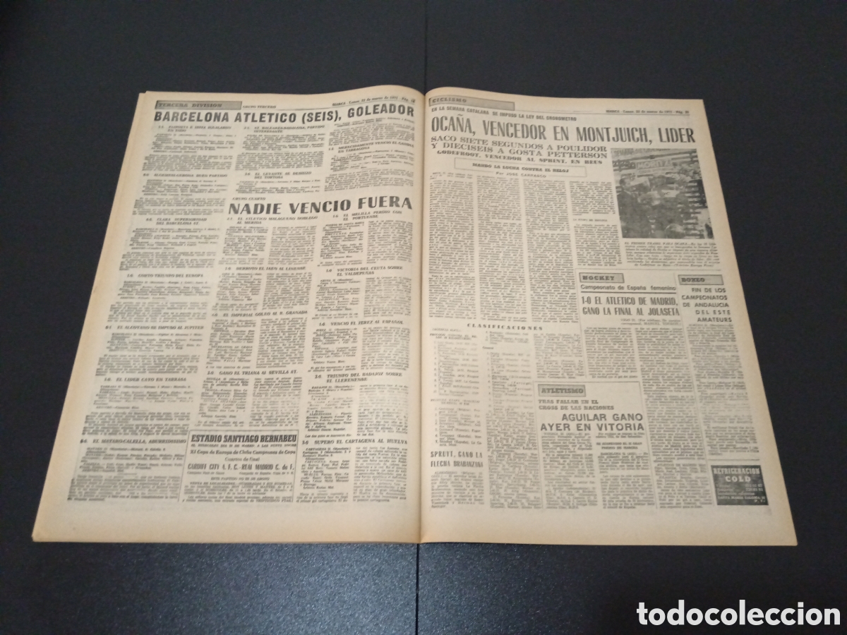 Coleccionismo deportivo: MARCA 22/03/1971 - Foto 9