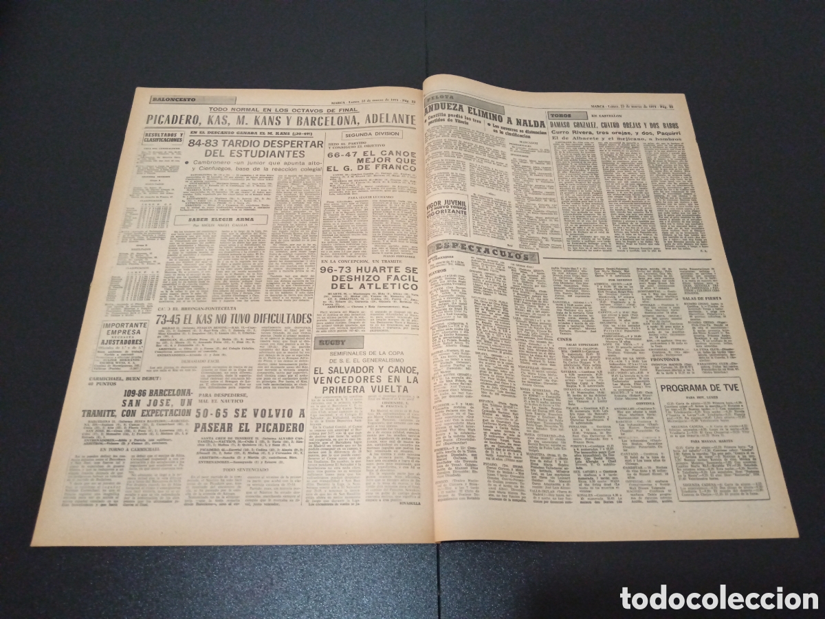 Coleccionismo deportivo: MARCA 22/03/1971 - Foto 10