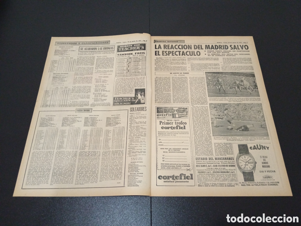 Coleccionismo deportivo: MARCA 29/03/1971 - Foto 2