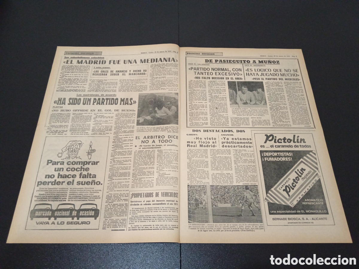 Coleccionismo deportivo: MARCA 29/03/1971 - Foto 3