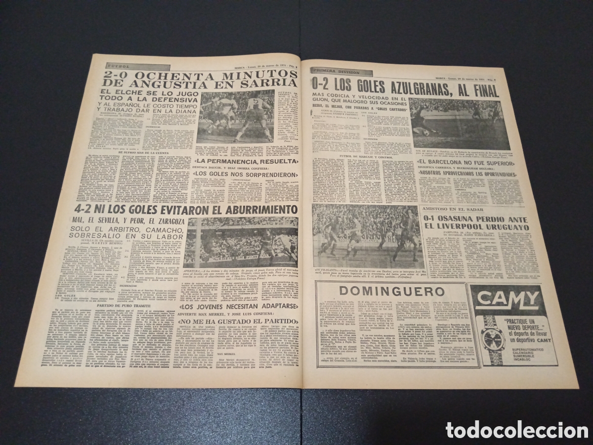 Coleccionismo deportivo: MARCA 29/03/1971 - Foto 5