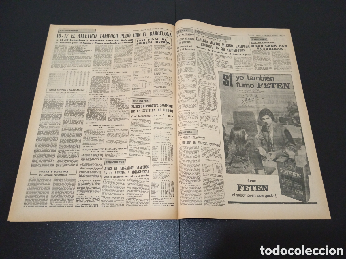 Coleccionismo deportivo: MARCA 29/03/1971 - Foto 12