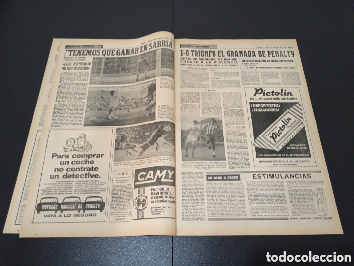 Coleccionismo deportivo: MARCA 12/04/1971 - Foto 3