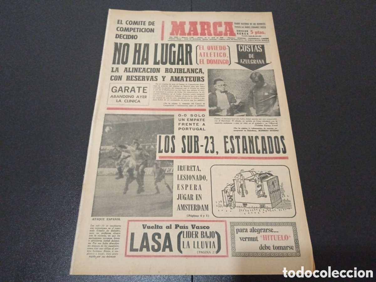 Coleccionismo deportivo: MARCA 23/04/1971 - Foto 1