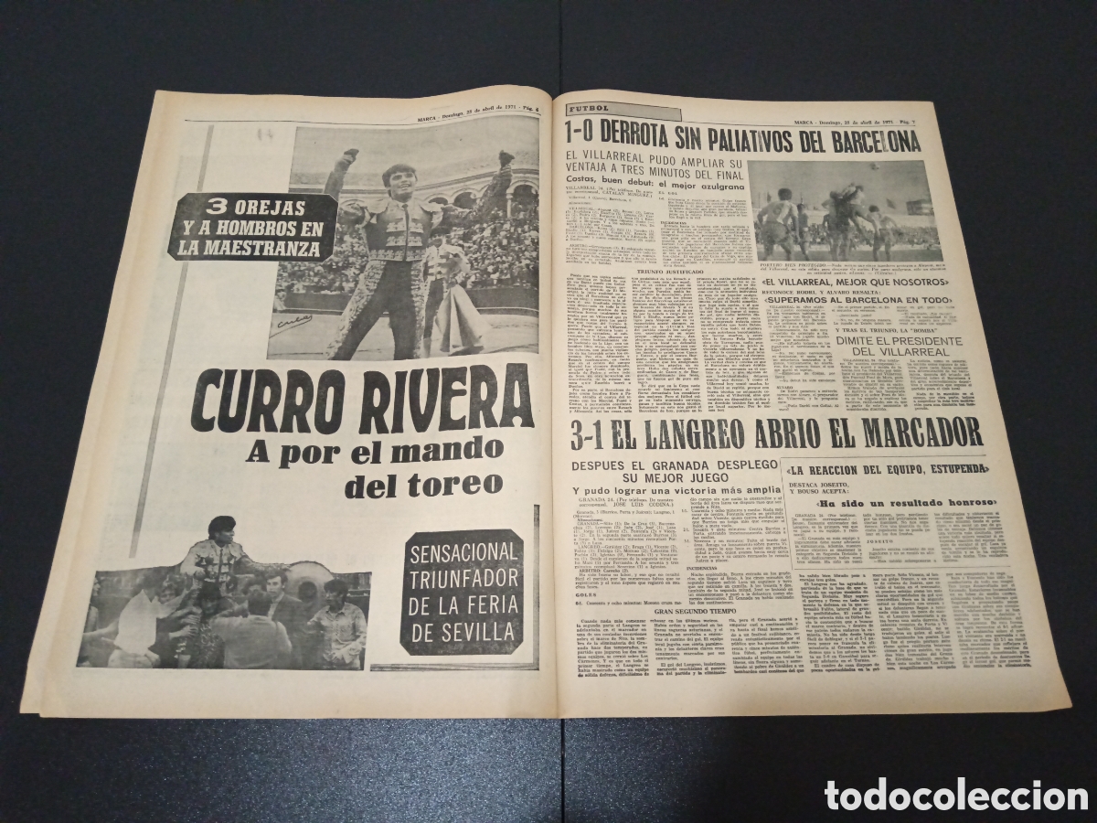 Coleccionismo deportivo: MARCA 25/04/1971 - Foto 4