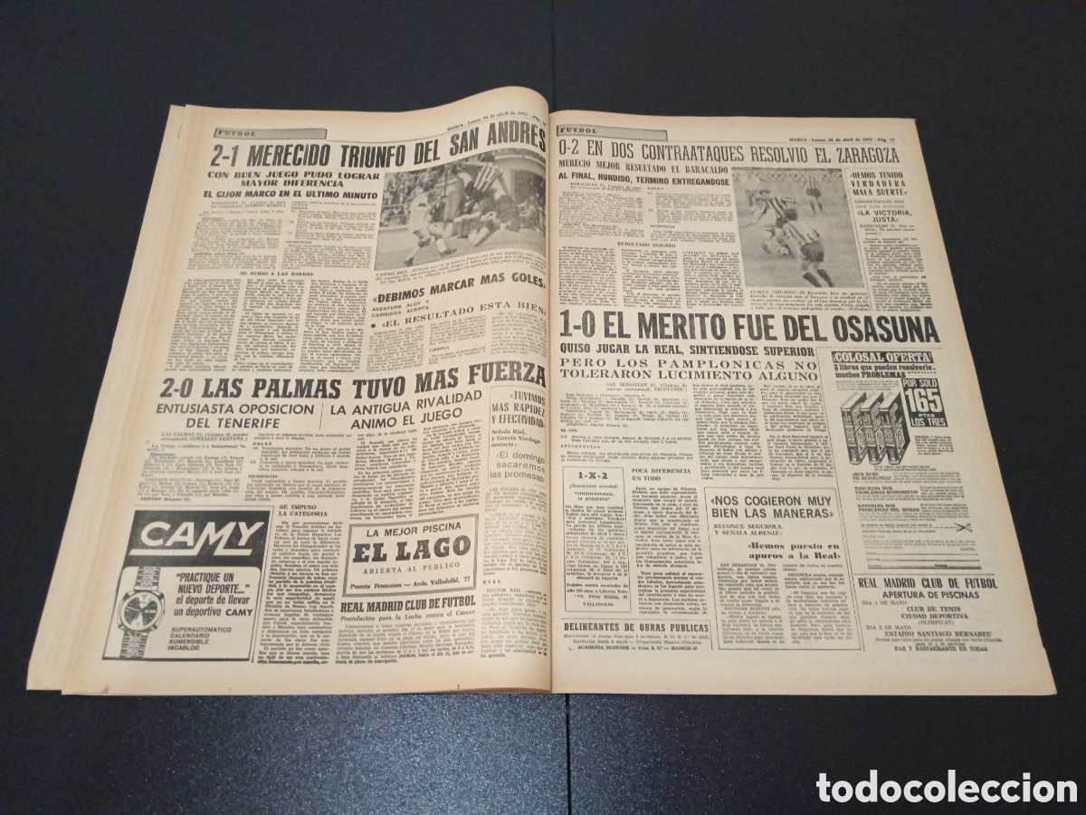 Coleccionismo deportivo: MARCA 26/04/1971 - Foto 6