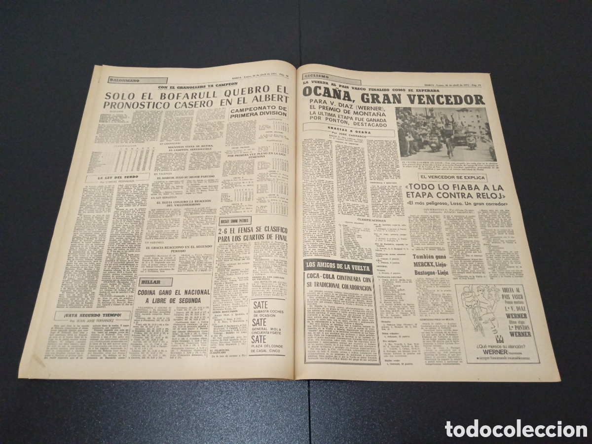 Coleccionismo deportivo: MARCA 26/04/1971 - Foto 9