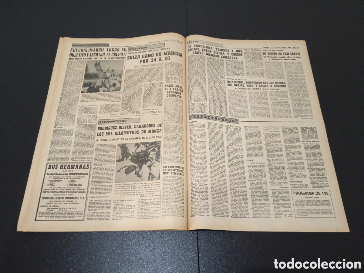 Coleccionismo deportivo: MARCA 26/04/1971 - Foto 10