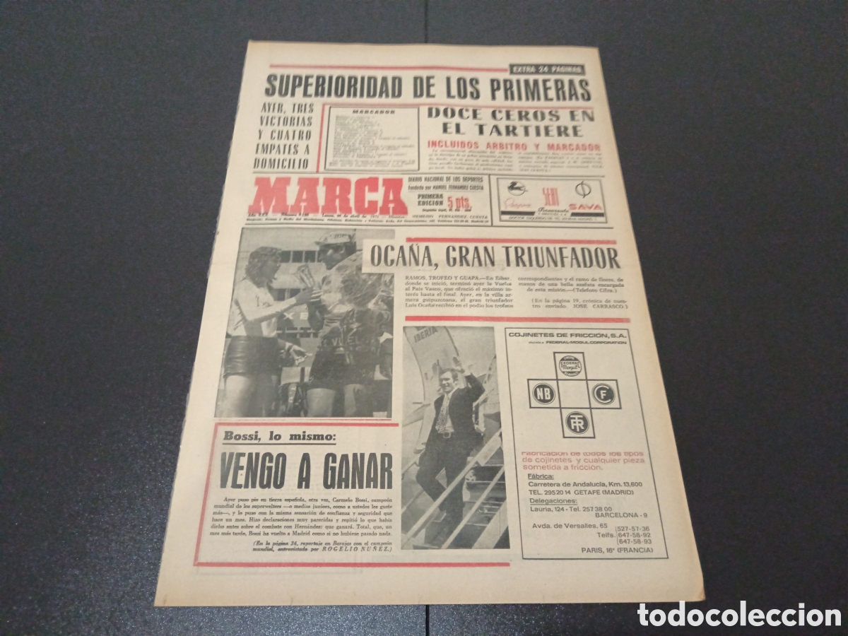 Coleccionismo deportivo: MARCA 26/04/1971 - Foto 1