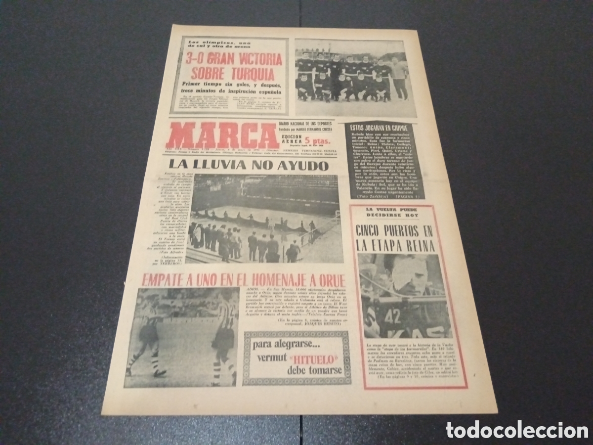 Coleccionismo deportivo: MARCA 06/05/1971 - Foto 1