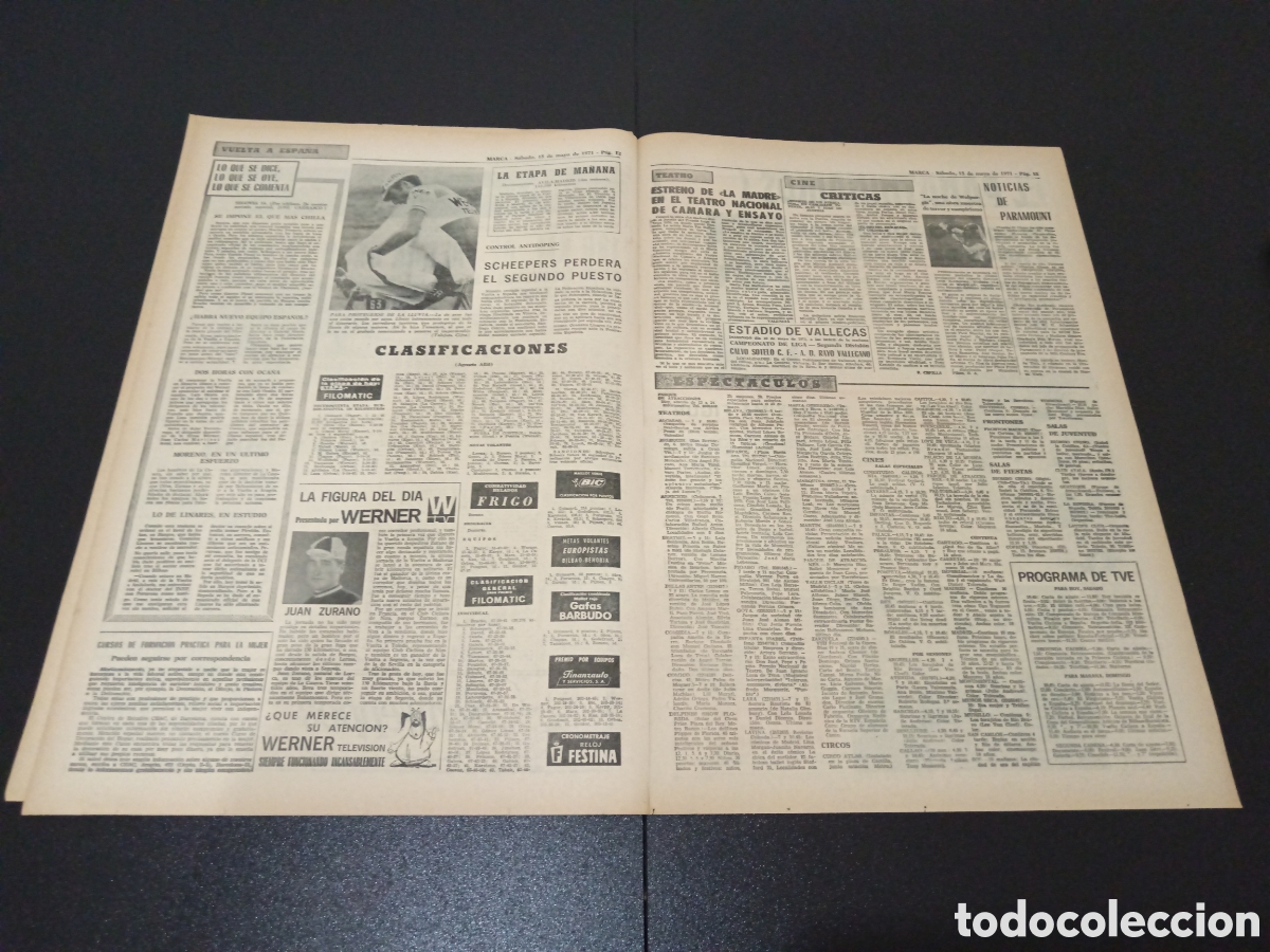 Coleccionismo deportivo: MARCA 15/05/1971 - Foto 5