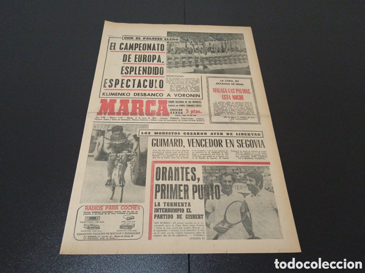 Coleccionismo deportivo: MARCA 15/05/1971 - Foto 1