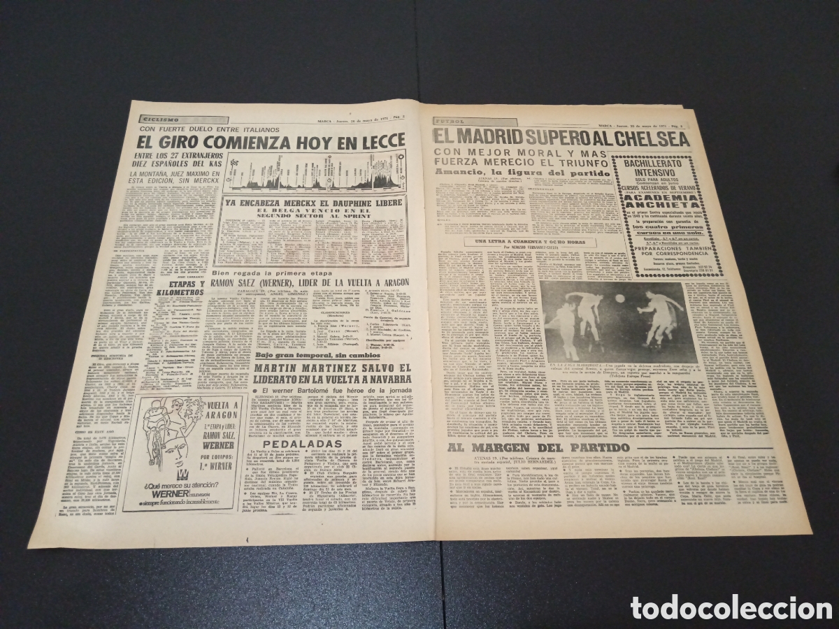 Coleccionismo deportivo: MARCA 20/05/1971 - Foto 2