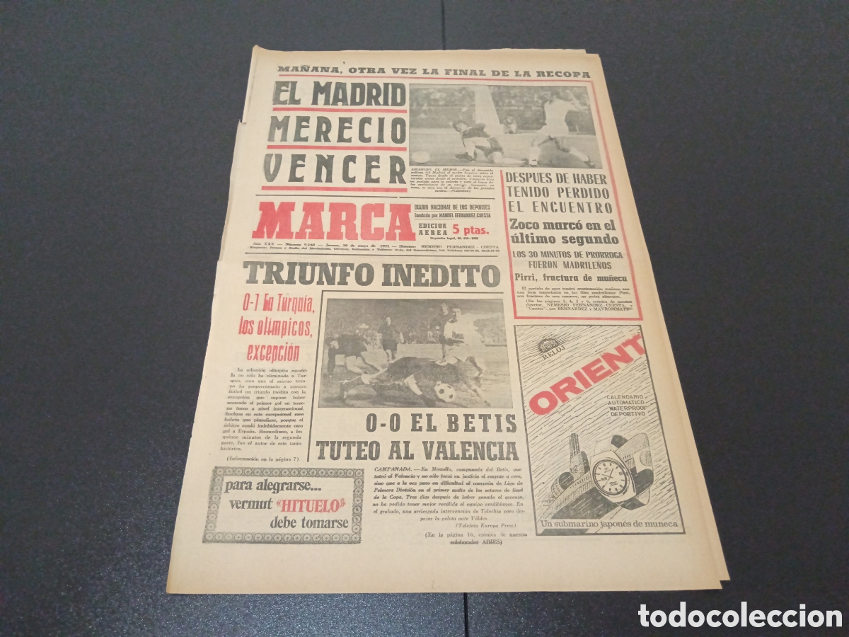 Coleccionismo deportivo: MARCA 20/05/1971 - Foto 1
