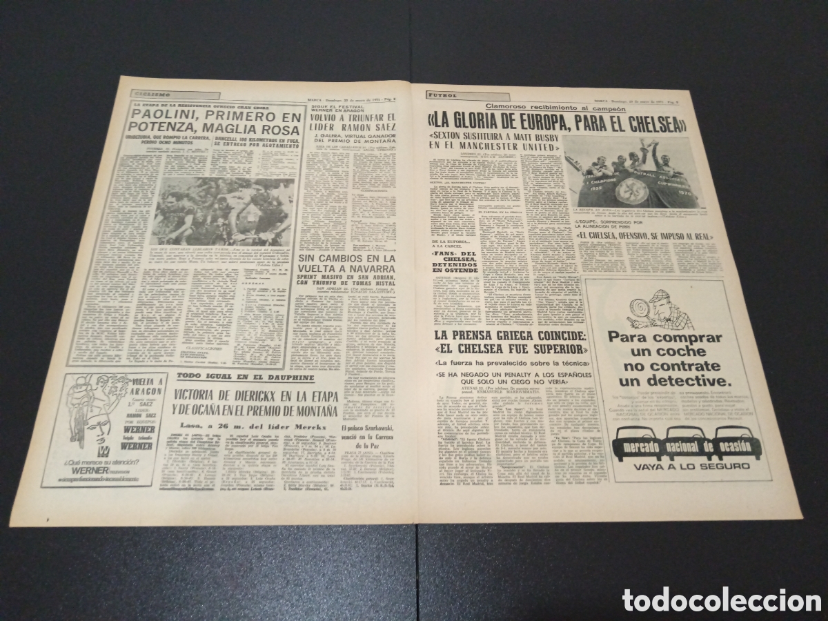 Coleccionismo deportivo: MARCA 23/05/1971 - Foto 2