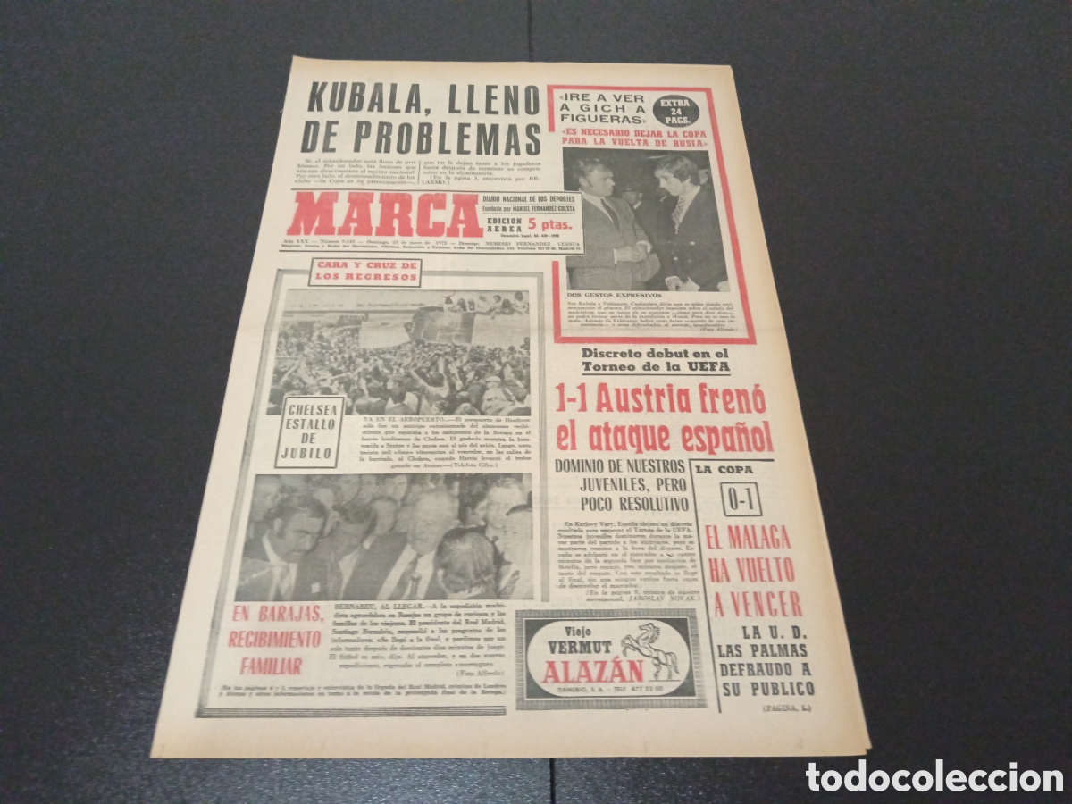 Coleccionismo deportivo: MARCA 23/05/1971 - Foto 1
