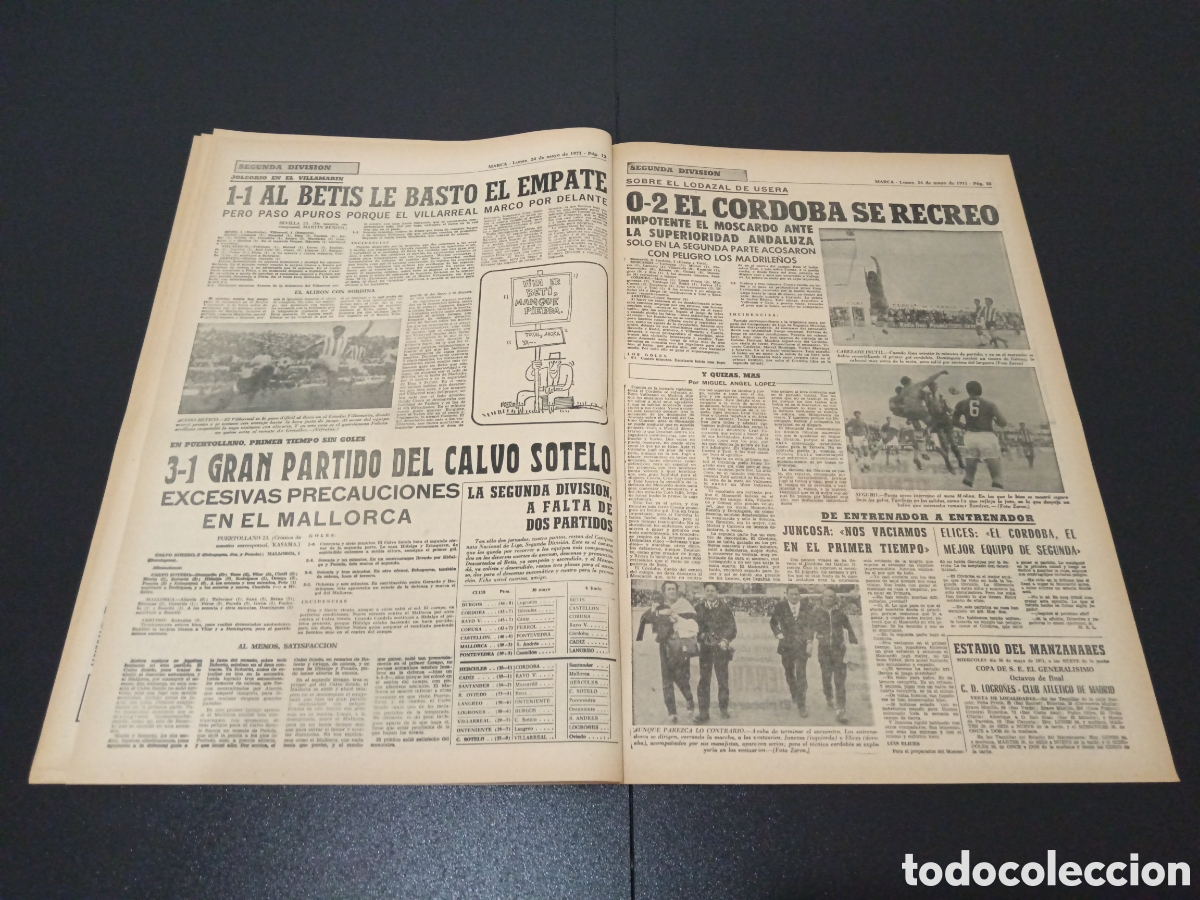 Coleccionismo deportivo: MARCA 24/05/1971 - Foto 6