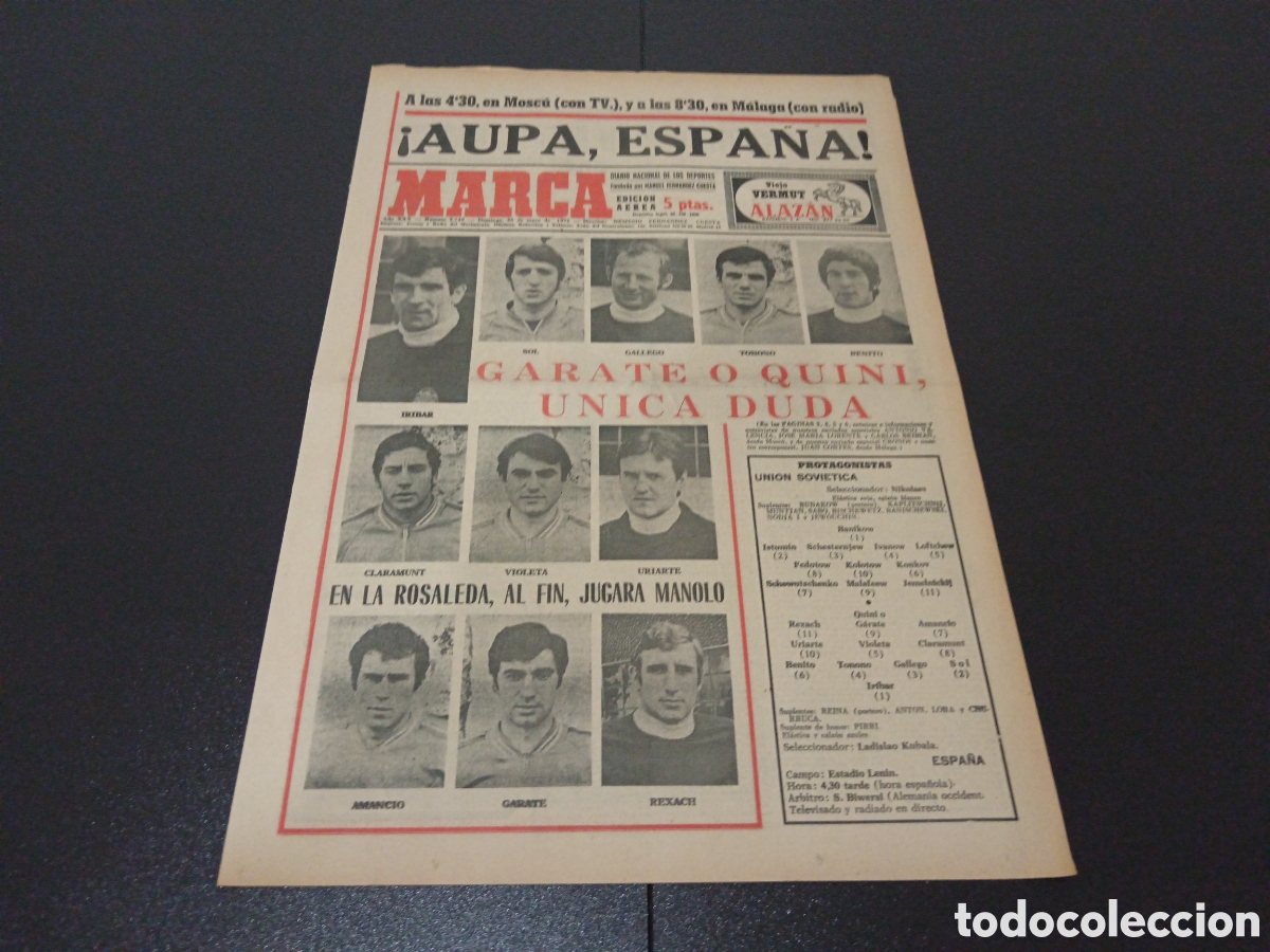 Coleccionismo deportivo: MARCA 30/05/1971 - Foto 1