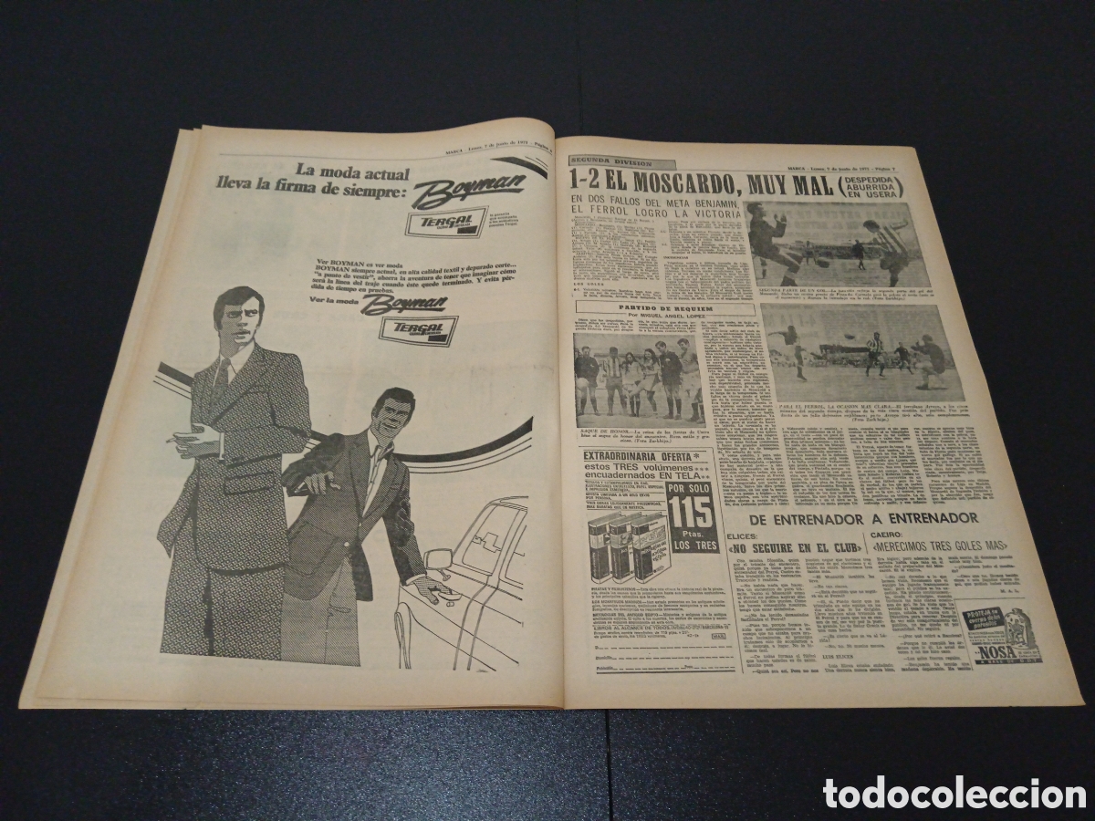 Coleccionismo deportivo: MARCA 07/06/1971 - Foto 4
