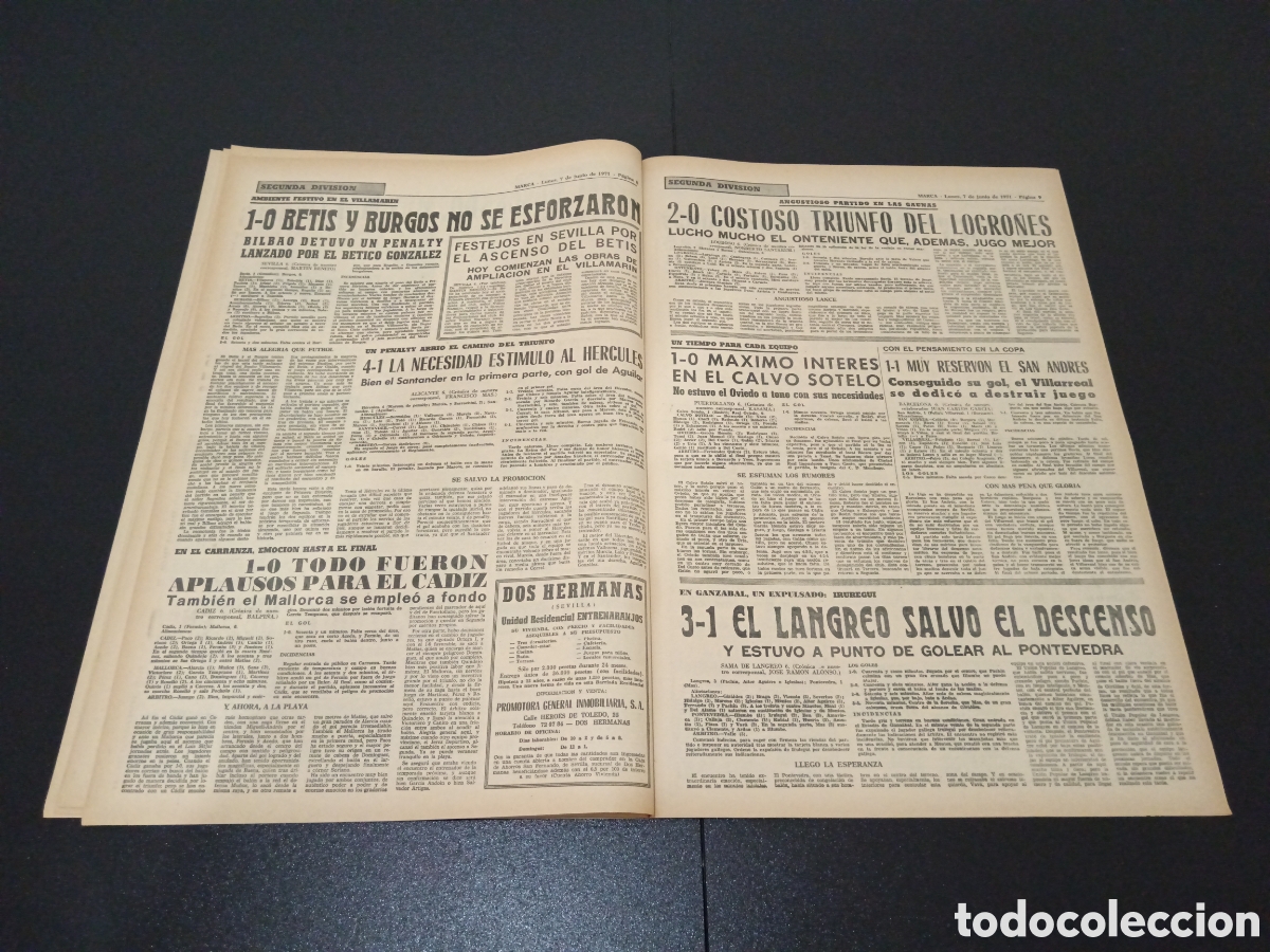 Coleccionismo deportivo: MARCA 07/06/1971 - Foto 5