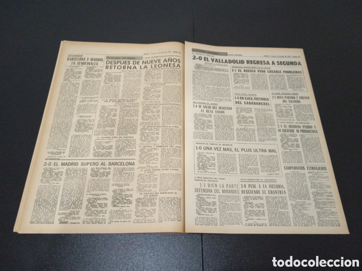 Coleccionismo deportivo: MARCA 07/06/1971 - Foto 6