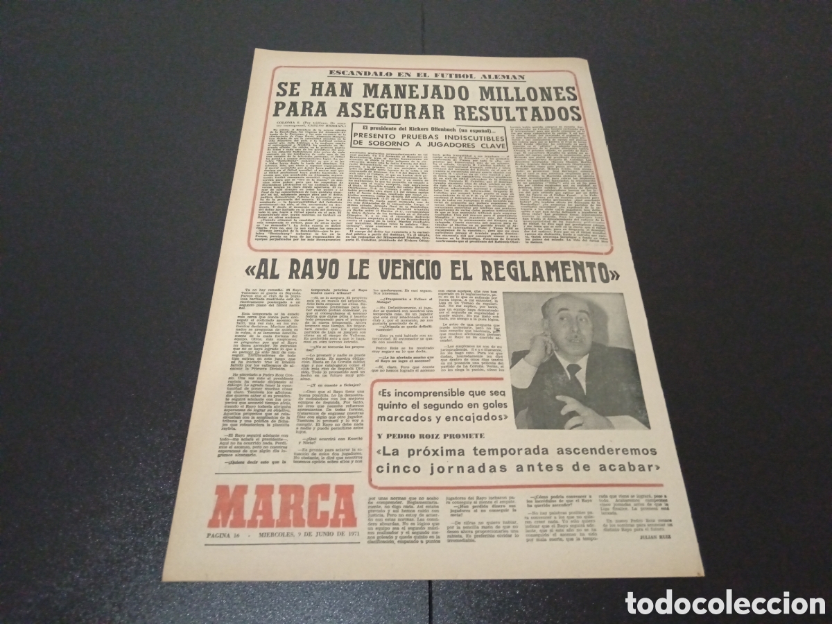 Coleccionismo deportivo: MARCA 09/06/1971 - Foto 4