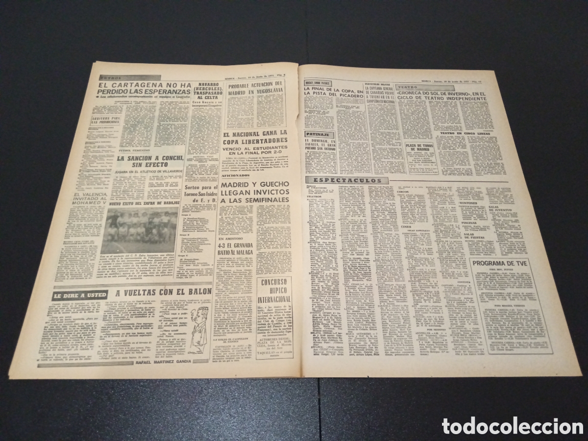 Coleccionismo deportivo: MARCA 10/06/1971 - Foto 4