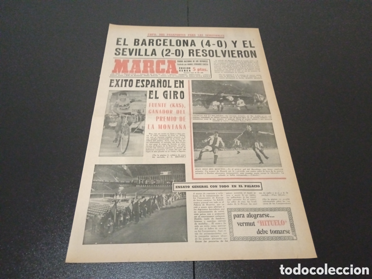 Coleccionismo deportivo: MARCA 10/06/1971 - Foto 1