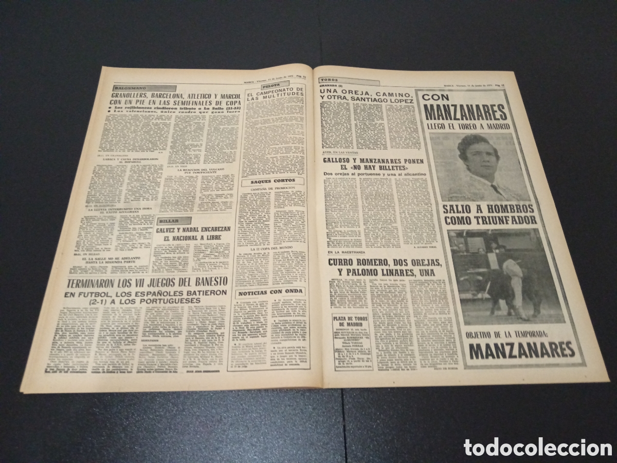 Coleccionismo deportivo: MARCA 11/06/1971 - Foto 4