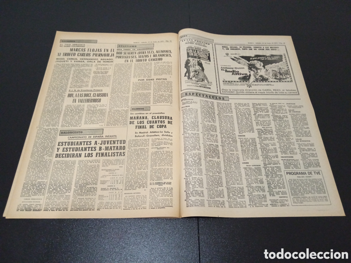Coleccionismo deportivo: MARCA 12/06/1971 - Foto 4