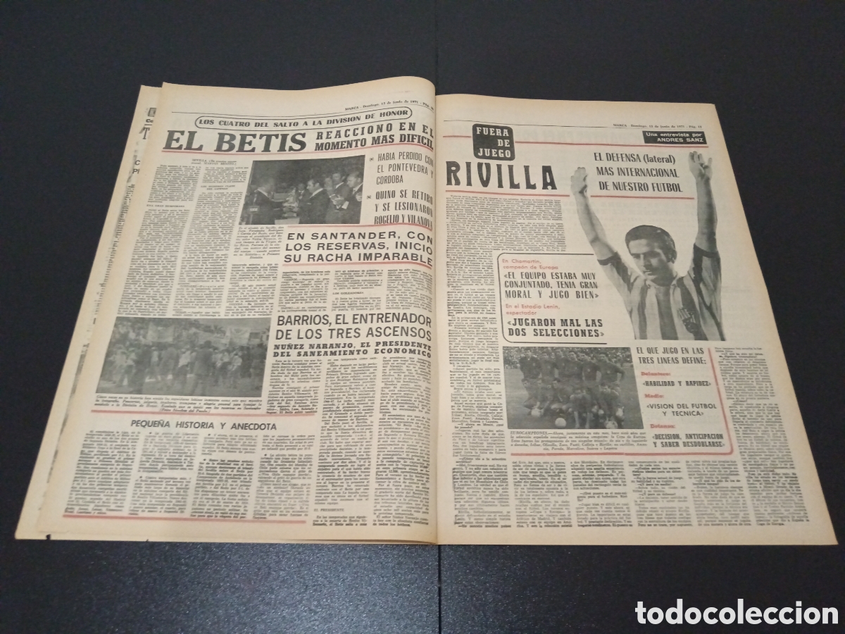 Coleccionismo deportivo: MARCA 13/06/1971 - Foto 3