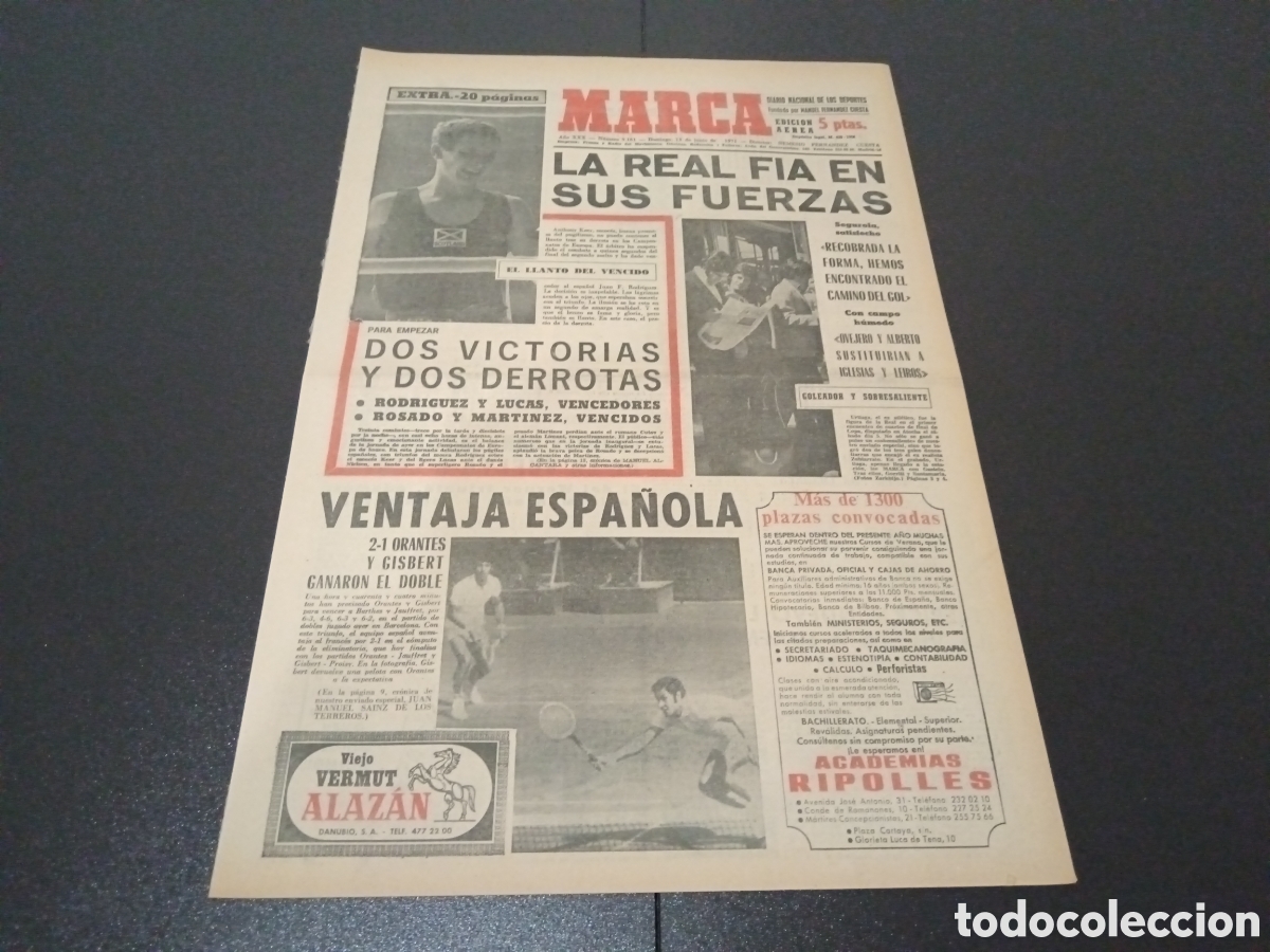 Coleccionismo deportivo: MARCA 13/06/1971 - Foto 1